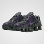 Nike Shox TL GS Dark Smoke Grey Court Purple - Image 3
